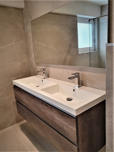 Modern bathroom remodeling project in The Hague